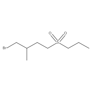 1-Bromo-2-methyl-4-(propane-1-sulfonyl)butane结构式