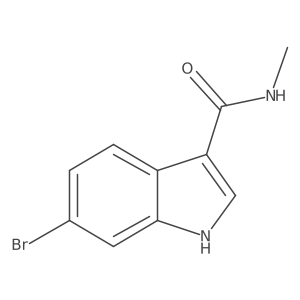 6-Bromo-N-methyl-1H-indole-3-carboxamide结构式