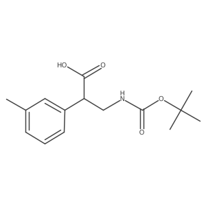 3-{[(Tert-butoxy)carbonyl]amino}-2-(3-methylphenyl)propanoic acid Structure