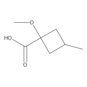 1-Methoxy-3-methylcyclobutane-1-carboxylic acid Structure