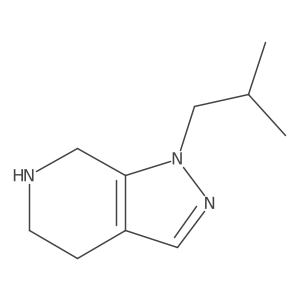 1-Isobutyl-4,5,6,7-tetrahydro-1H-pyrazolo[3,4-c]pyridine结构式