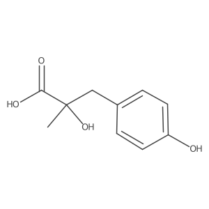 2-Hydroxy-3-(4-hydroxyphenyl)-2-methylpropanoic acid结构式