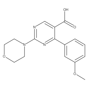 4-(3-Methoxyphenyl)-2-morpholino-5-pyrimidinecarboxylic acid结构式