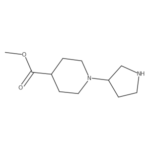 Methyl 1-(pyrrolidin-3-yl)piperidine-4-carboxylate结构式