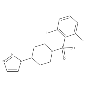 1-((2,6-difluorophenyl)sulfonyl)-4-(1H-1,2,3-triazol-1-yl)piperidine Structure
