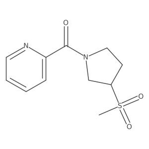 (3-(Methylsulfonyl)pyrrolidin-1-yl)(pyridin-2-yl)methanone Structure