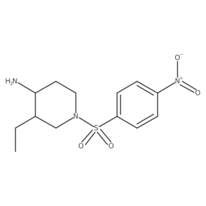3-Ethyl-1-(4-nitrobenzenesulfonyl)piperidin-4-amine结构式