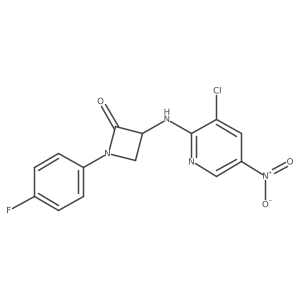 3-[(3-Chloro-5-nitropyridin-2-yl)amino]-1-(4-fluorophenyl)azetidin-2-one结构式