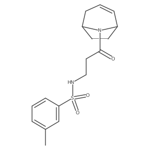N-(3-((1R,5S)-8-azabicyclo[3.2.1]oct-2-en-8-yl)-3-oxopropyl)-3-methylbenzenesulfonamide Structure