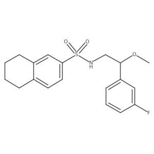 N-[2-(3-fluorophenyl)-2-methoxyethyl]-5,6,7,8-tetrahydronaphthalene-2-sulfonamide结构式