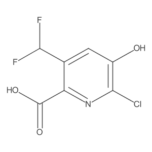 6-Chloro-3-(difluoromethyl)-5-hydroxypicolinic acid Structure