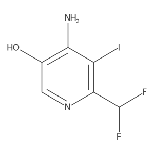 4-amino-6-(difluoromethyl)-5-iodo-pyridin-3-ol Structure