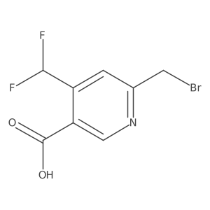 2-(Bromomethyl)-4-(difluoromethyl)pyridine-5-carboxylic acid Structure