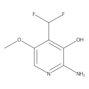 2-Amino-4-(difluoromethyl)-5-methoxypyridin-3-ol结构式