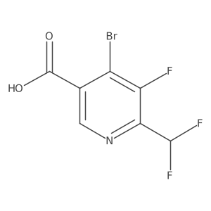 4-Bromo-6-(difluoromethyl)-5-fluoronicotinic acid结构式