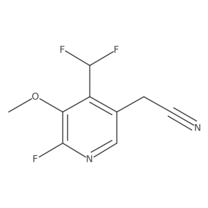 2-(4-(Difluoromethyl)-6-fluoro-5-methoxypyridin-3-yl)acetonitrile Structure