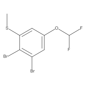 (2,3-Dibromo-5-(difluoromethoxy)phenyl)(methyl)sulfane结构式