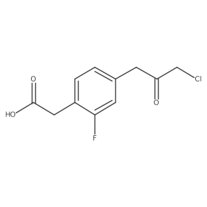 2-(4-(3-Chloro-2-oxopropyl)-2-fluorophenyl)acetic acid Structure