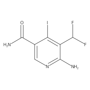 6-Amino-5-(difluoromethyl)-4-iodonicotinamide结构式