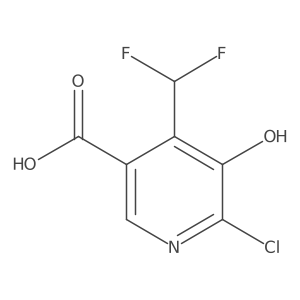 6-Chloro-4-(difluoromethyl)-5-hydroxynicotinic acid Structure