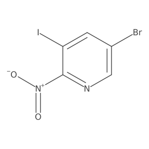 5-Bromo-3-iodo-2-nitropyridine Structure