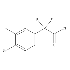 2-(4-Bromo-3-methylphenyl)-2,2-difluoroacetic acid结构式
