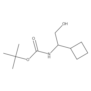 tert-Butyl N-(1-cyclobutyl-2-hydroxyethyl)carbamate Structure