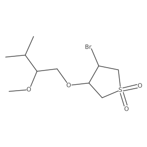 3-Bromo-4-(2-methoxy-3-methylbutoxy)-1lambda6-thiolane-1,1-dione结构式