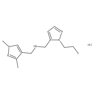 1-(1,3-dimethyl-1H-pyrazol-4-yl)-N-{[1-(2-fluoroethyl)-1H-pyrazol-5-yl]methyl}methanamine结构式