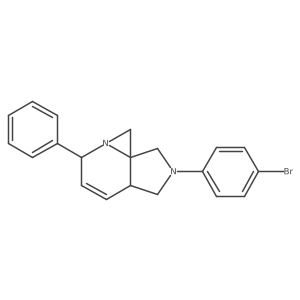 (3aR,6S,8aR)-2-(4-bromophenyl)-6-phenyl-2,3,3a,6-tetrahydro-1H,8H-azirino[1,2-a]pyrrolo[3,4-b]pyridine结构式