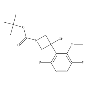 tert-Butyl 3-(3,6-difluoro-2-methoxyphenyl)-3-hydroxyazetidine-1-carboxylate Structure