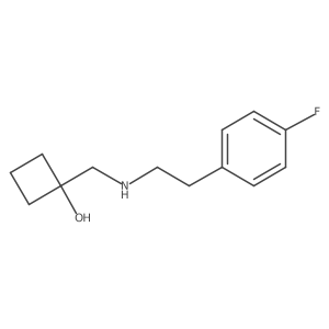 1-({[2-(4-Fluorophenyl)ethyl]amino}methyl)cyclobutan-1-ol Structure