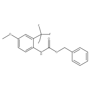 benzyl N-[4-methoxy-2-(trifluoromethyl)phenyl]carbamate结构式