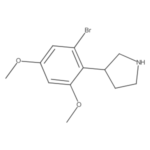 3-(2-Bromo-4,6-dimethoxyphenyl)pyrrolidine结构式
