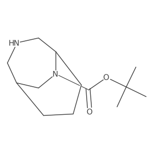 tert-Butyl (1R,5R)-3,9-diazabicyclo[3.3.2]decane-9-carboxylate结构式