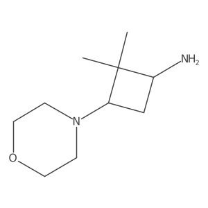 2,2-Dimethyl-3-(morpholin-4-yl)cyclobutan-1-amine Structure