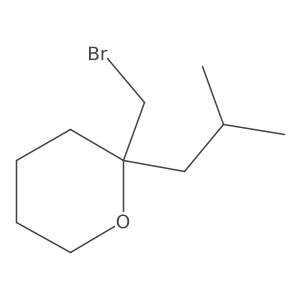 2-(Bromomethyl)-2-(2-methylpropyl)oxane Structure