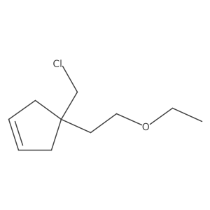 4-(Chloromethyl)-4-(2-ethoxyethyl)cyclopent-1-ene结构式
