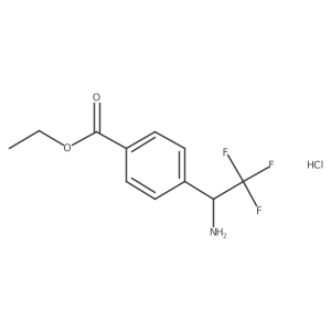 Ethyl (R)-4-(1-amino-2,2,2-trifluoroethyl)benzoate hcl Structure