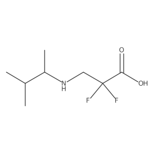 2,2-Difluoro-3-[(3-methylbutan-2-yl)amino]propanoic acid Structure