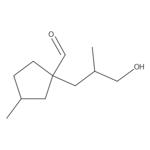 1-(3-Hydroxy-2-methylpropyl)-3-methylcyclopentane-1-carbaldehyde Structure