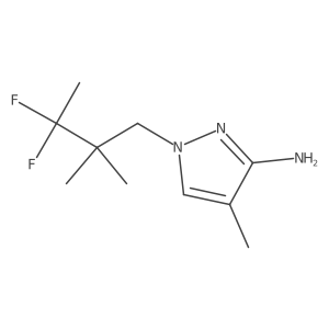 1-(3,3-difluoro-2,2-dimethylbutyl)-4-methyl-1H-pyrazol-3-amine Structure