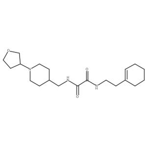 N1-(2-(cyclohex-1-en-1-yl)ethyl)-N2-((1-(tetrahydrofuran-3-yl)piperidin-4-yl)methyl)oxalamide结构式