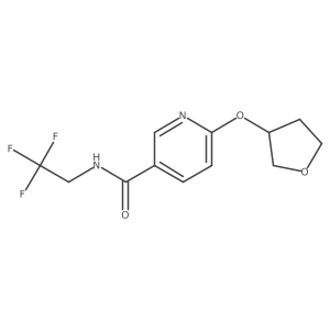 6-((tetrahydrofuran-3-yl)oxy)-N-(2,2,2-trifluoroethyl)nicotinamide结构式