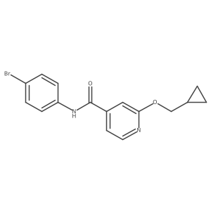 N-(4-bromophenyl)-2-(cyclopropylmethoxy)isonicotinamide结构式