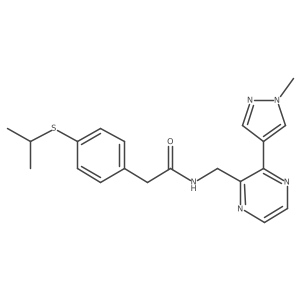 N-{[3-(1-methyl-1H-pyrazol-4-yl)pyrazin-2-yl]methyl}-2-[4-(propan-2-ylsulfanyl)phenyl]acetamide Structure