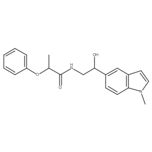 N-(2-hydroxy-2-(1-methyl-1H-indol-5-yl)ethyl)-2-phenoxypropanamide结构式
