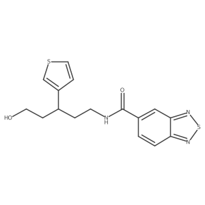 N-(5-hydroxy-3-(thiophen-3-yl)pentyl)benzo[c][1,2,5]thiadiazole-5-carboxamide Structure