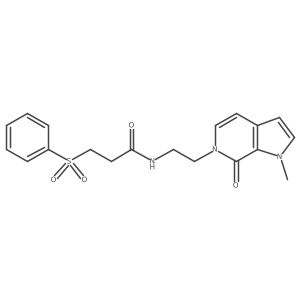 N-(2-(1-methyl-7-oxo-1H-pyrrolo[2,3-c]pyridin-6(7H)-yl)ethyl)-3-(phenylsulfonyl)propanamide结构式