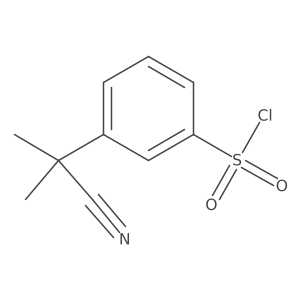 3-(2-Cyanopropan-2-yl)benzenesulfonyl chloride Structure
